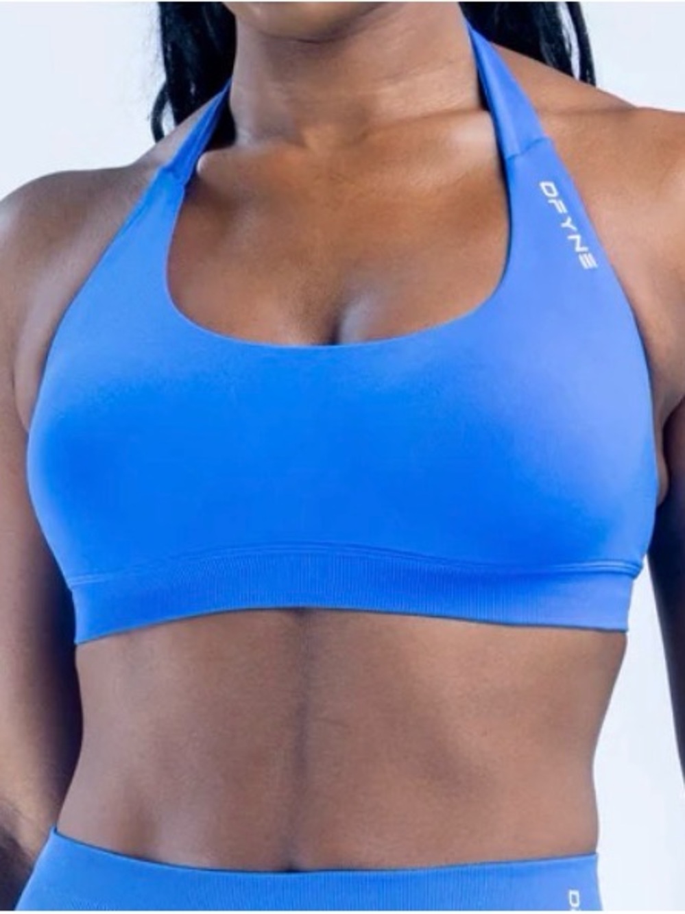 DFYNE Electric Blue impact sports bra